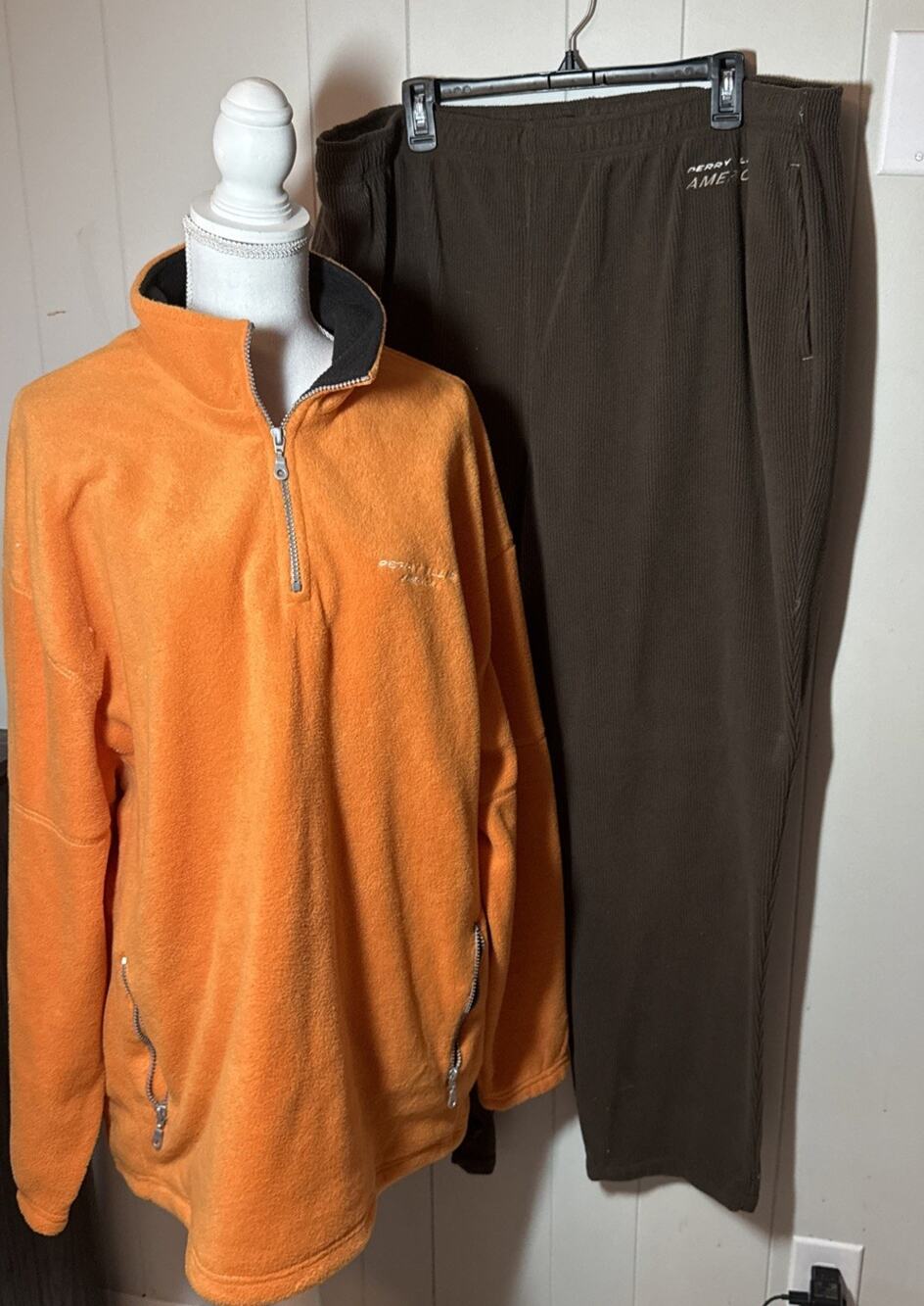 Vintage PERRY ELLIS AMERICA Active SET Zip JACKET/PANTS Size 2XL QQ